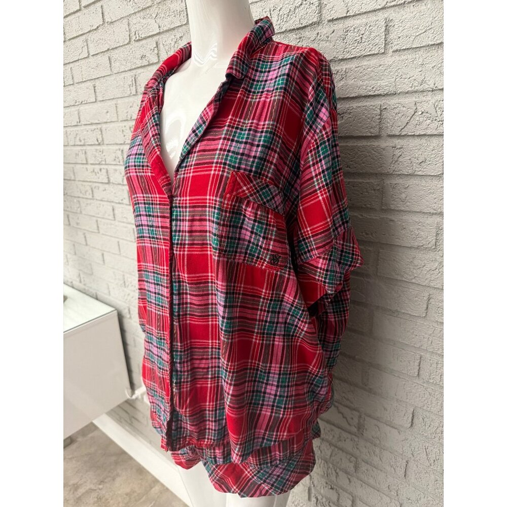 Victoria’s Secret Red Plaid Pajamas Set Sleepwear Size XXL - Picture 4 of 11